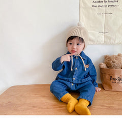 Baby Jumpsuit Thin Long Sleeve Denim Romper