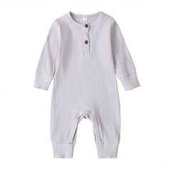 New Baby Jumpsuit Sunken Stripe Trousers Romper Western Style