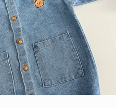 Baby Jumpsuit Thin Long Sleeve Denim Romper