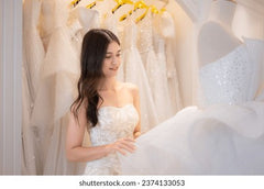 Luxury Crystal Wedding Gown – Embellished Sleeveless Bridal Dress with Full Skirt