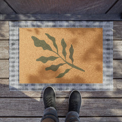 Natural Leaf Design Doormat | Eco-Friendly Entrance Mat | Outdoor Decor | Housewarming Gift | Seasonal Entryway Rug