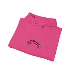 Action Unisex Heavy Blend™ Hooded Sweatshirt | Cozy Hoodie, Casual Wear, Gift for Him/Her, Workout Gear, Relaxed Style