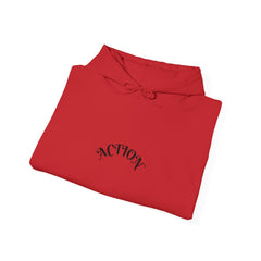 Action Unisex Heavy Blend™ Hooded Sweatshirt | Cozy Hoodie, Casual Wear, Gift for Him/Her, Workout Gear, Relaxed Style