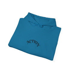 Action Unisex Heavy Blend™ Hooded Sweatshirt | Cozy Hoodie, Casual Wear, Gift for Him/Her, Workout Gear, Relaxed Style