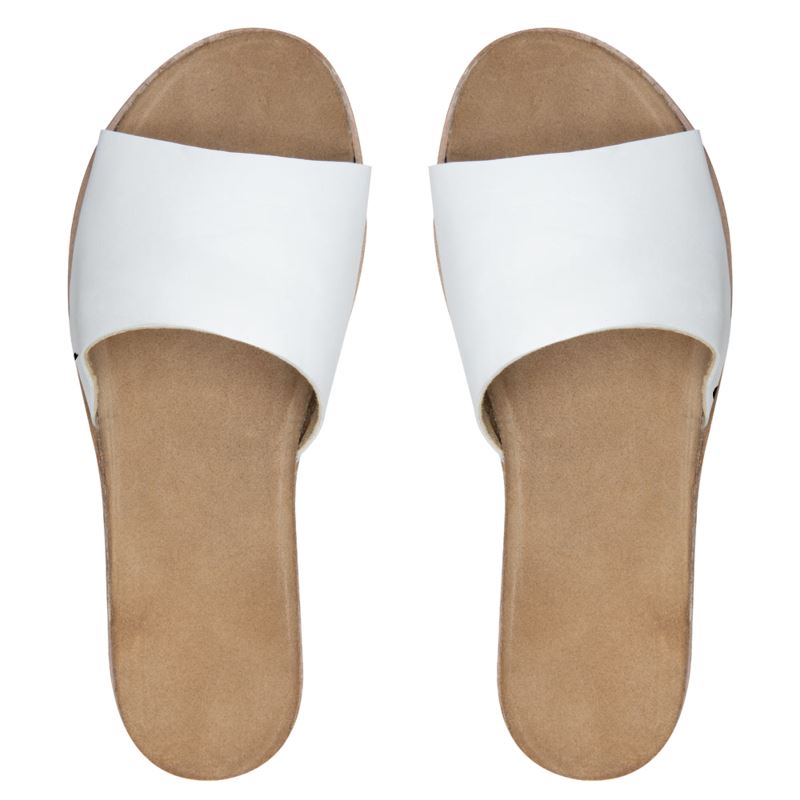 Womens Leather Sliders
