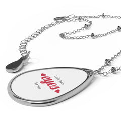 Love Eyes Teardrop Necklace, Romantic Gift, Valentine's Jewelry, Cute Necklace for Her, Anniversary Present